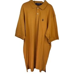 US Polo Assn Luxury Feel Mustard Yellow Style 23304598 Polo Shirt Large Tall